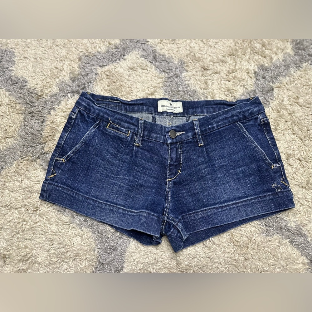 Vintage Y2K Abercrombie & Fitch Dark Blue Jean Shorts